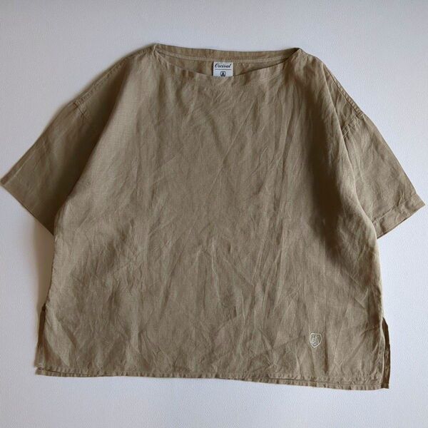 オーシバル プルオーバー カットソー Tシャツ リネン100% ゆったり