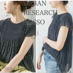 URBAN RESEARCH ROSSO アーバンリサーチロッソ ランダムプリーツドットプリントブラウス