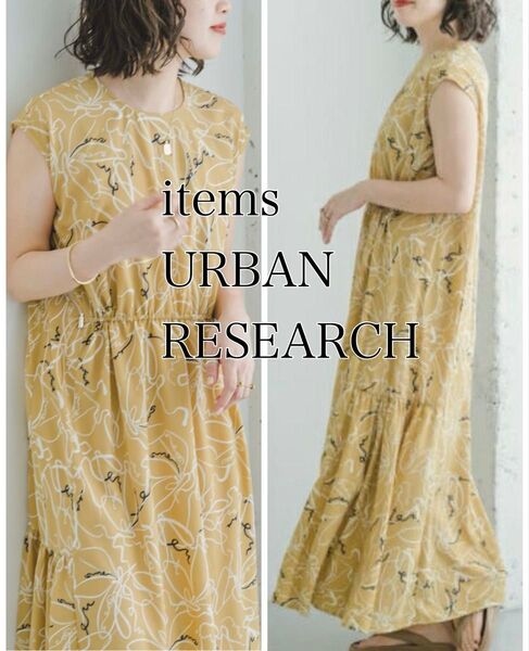 URBANRESEARCH プリントノースリーブワンピース 極美品