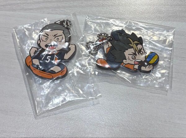 ハイキュー!!キャラばんちょうこうラバーマスコット vol.2 西宮夕 田中龍之介 ラバーマスコット ストラップ キーホルダー