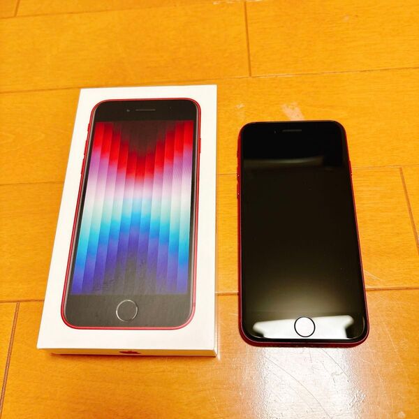 【美品】iPhone SE 第3世代 128GB レッド SIMフリー