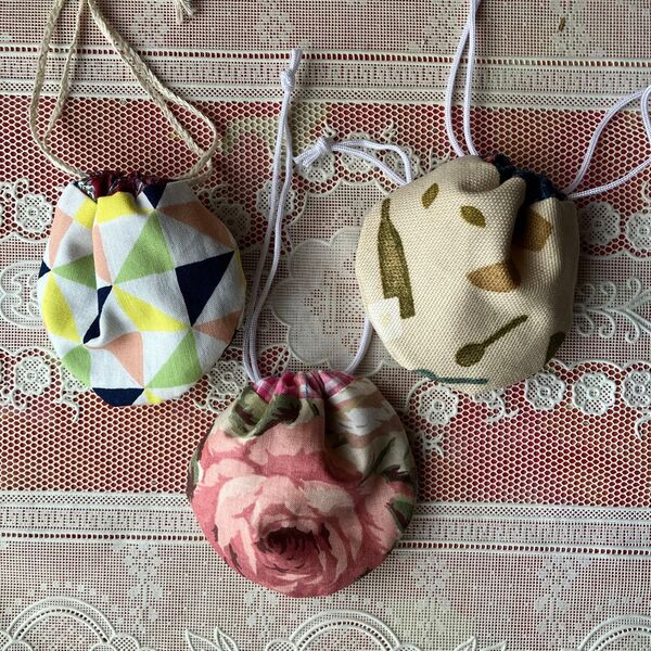 ハンドメイド 巾着袋 3個セット