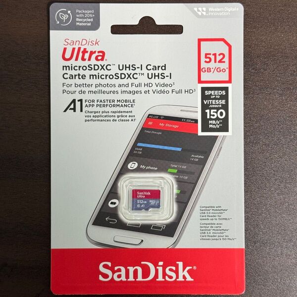 【新品未開封】〜5/22限定特価 正規品 SanDisk Ultra microSDXCカード 512GB【高速150MB/s】