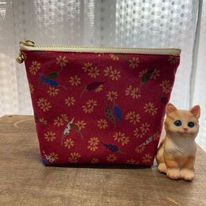 35番 ハンドメイド F14 和柄ポーチ