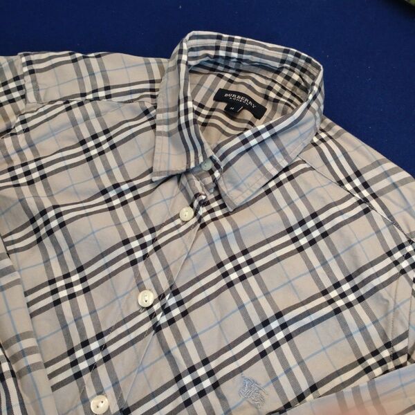 BURBERRY LONDON ノバチェックシャツ M グレー系