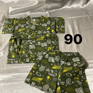 甚平 90 アメリカン 星条旗柄 上下セット