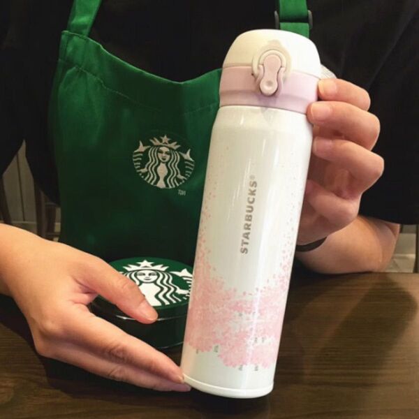 ノーブランド品 1971桜の粉○保温保冷ボトルスターバックス 水筒