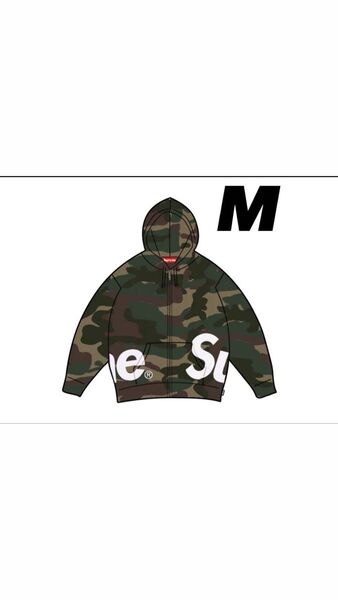 Supreme Big Logo Zip Up Hooded Sweatshirt "Woodland Camo" M