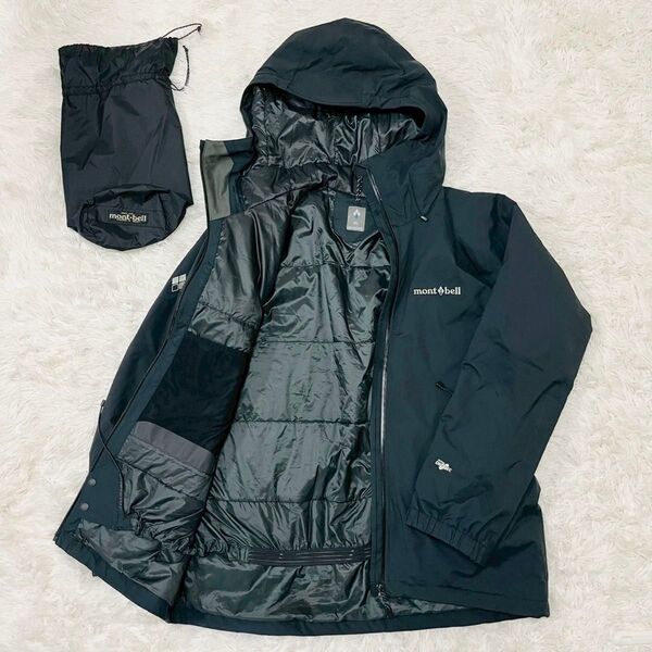 モンベル パウダーステップ パーカ Men's XL ブラック 1102534 スタッフバッグあり 完売品