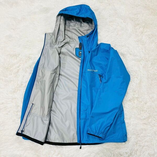 モンベル レインダンサージャケット マウンテンパーカ M スタッフバッグなし GORETEX 11128340 水色