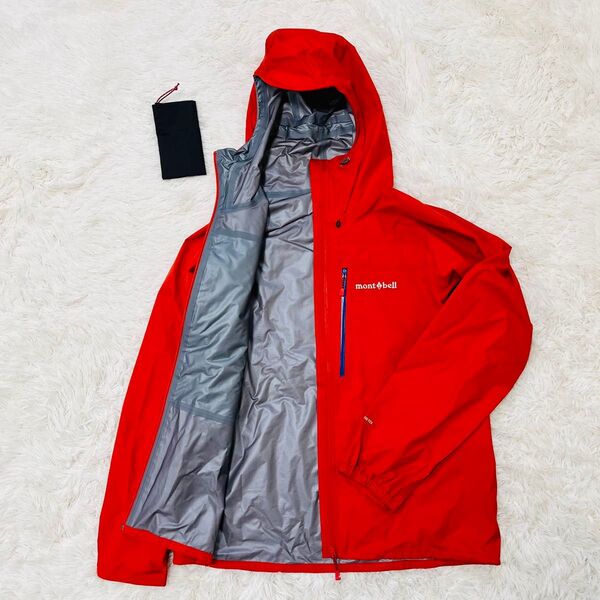 モンベル テンペストジャケット レッド1128721 XL スタッフバッグあり ゴアテックス