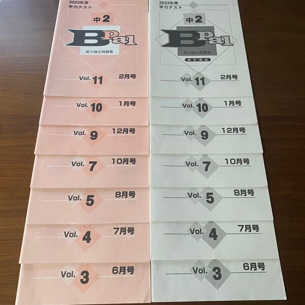 2023年度 中2 学力テスト Apal Bpal 実力強化問題集 5教科 7回分