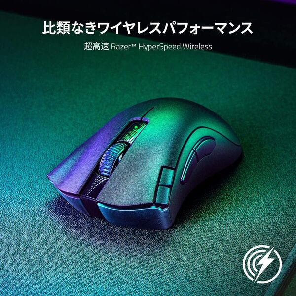 ゲーミングマウス Razer DEATHADDER X HYPERSPEED ゲーミングマウス ワイヤレス マウス 無線 光学式