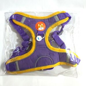 犬用ハーネス&リード Lサイズ パープル 未使用品