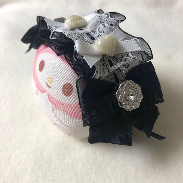 ぬいぐるみ用ヘッドドレス にじぱぺ おまんじゅう もちマス もちころ 10cmぬい ぬい服 推し活 オタ活 ぬい 黒 白 地雷系
