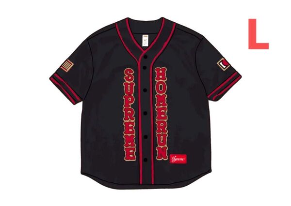 Supreme x Homerun Baseball Jersey "Black"