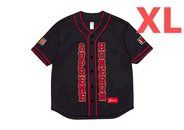 Supreme x Homerun Baseball Jersey "Black"