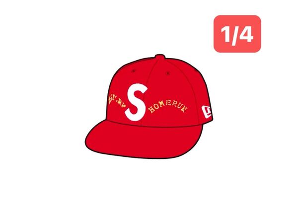 Supreme x Homerun S Logo New Era "Red"