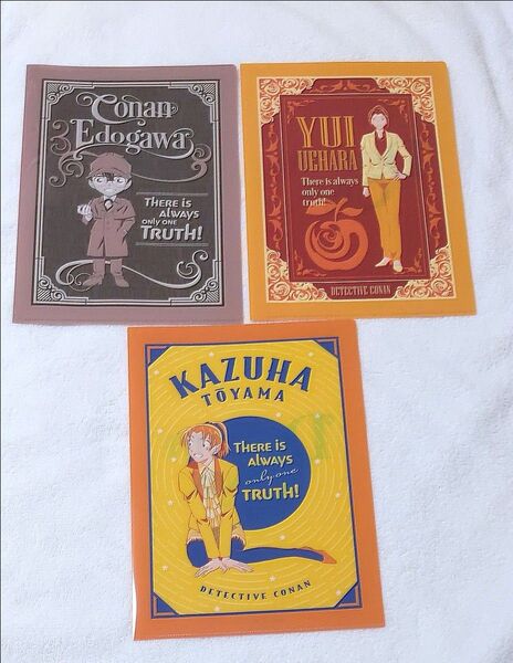 名探偵コナン Library Art Series クリアファイルコレクションA4サイズ用3枚セット コナン、 上原由衣 、和葉