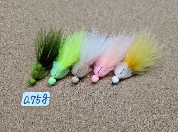 0.75g 五個セット NEWロングフェザー