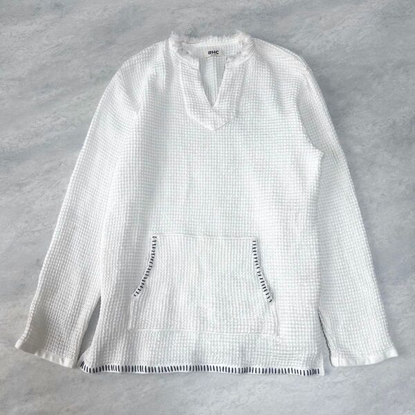 RHC ロンハーマン ワッフルロンT メキシカンネック ステッチポケット 長袖