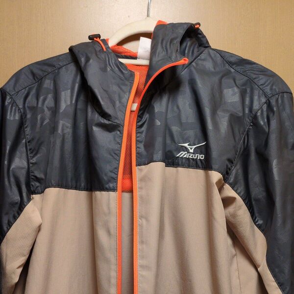 MIZUNO XL ベージュ ウィンドジャケット ツートンカラー アウトドア