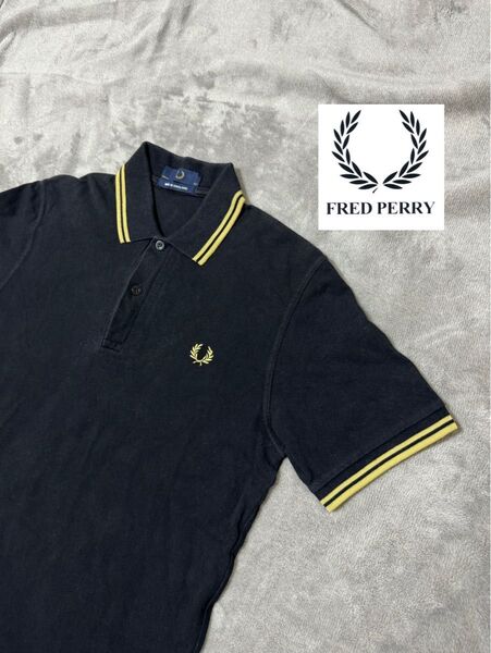 【美品】Fred perry M12 イングランド製 黒×金 ブラックゴールド FRED フレッドペリー PERRY ブラック