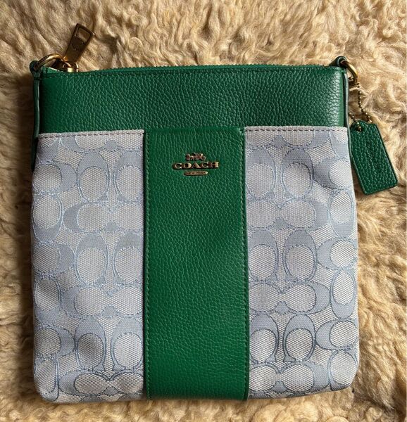 コーチ COACH ショルダーバッグ シグネチャー レザー PVC クロスボディ ブラウン系 斜め掛け 肩掛け