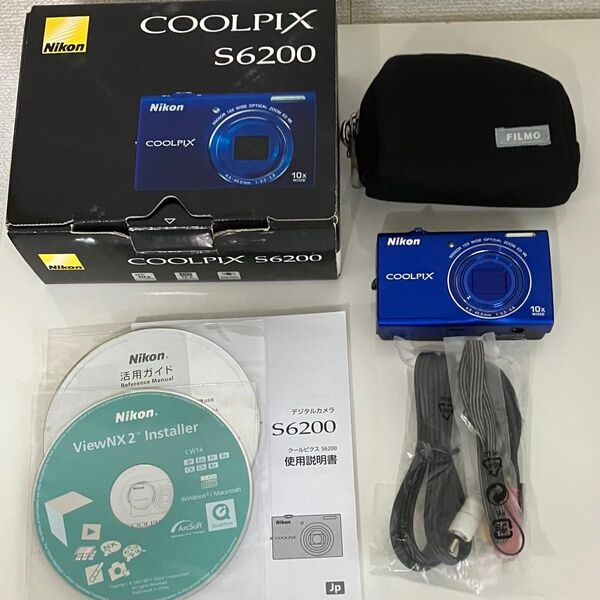 【ジャンク】Nikon COOLPIX S6200 コンパクトデジタルカメラ ニコン デジカメ デジタルカメラ カメラポーチ付き