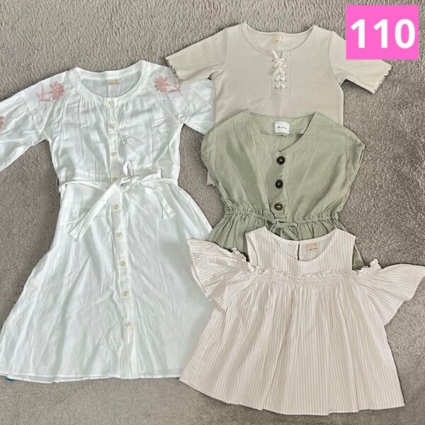 110cm プティマイン 半袖夏服 ワンピース まとめ売り