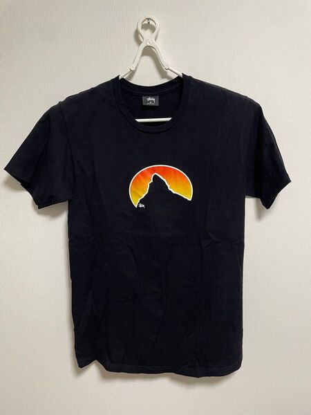 ステューシー STUSSY Tシャツ 半袖 カットソー プリント M 黒 ブラック