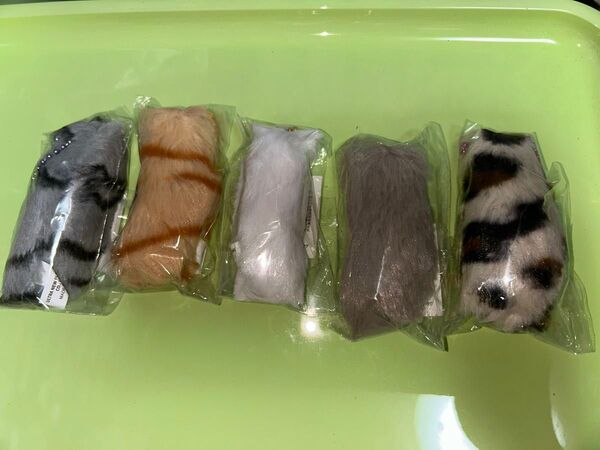 ●猫のしっぽ5個●ミニアニマルしっぽぶるぶるマスコットBC ◎ねこ◎ネコ◎猫◎