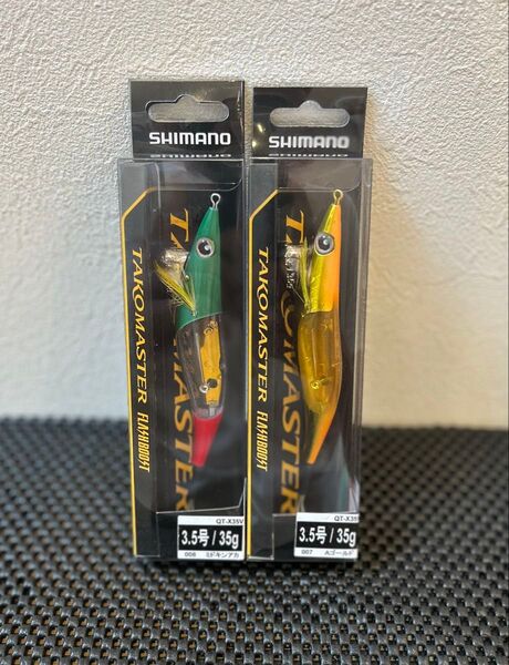 シマノ タコエギ タコマスターフラッシュブースト3.5号 2本セット Aゴールド ミドキンアカ