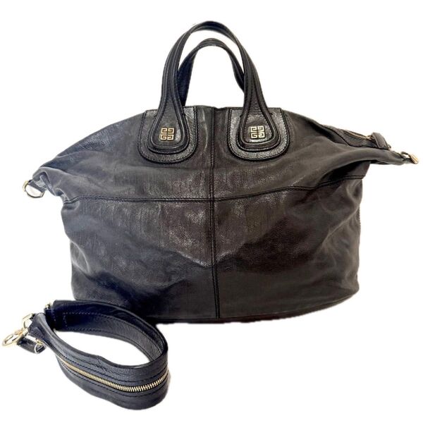 【最終大幅値下げ致しました】GIVENCHY ジバンシィ ナイチンゲール ブラック レザー 2WAYショルダーバッグ トートバッグ
