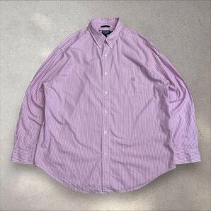 CHAPS ピンクストライプ ボタンダウンシャツ