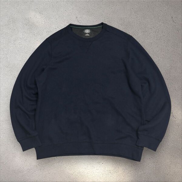 G.H.BASS&CO. 無地スウェット 裏起毛 ダークネイビー Lサイズ