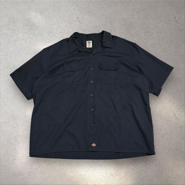 Dickies(ディッキーズ)オープンカラー 半袖ワークシャツ 3XL
