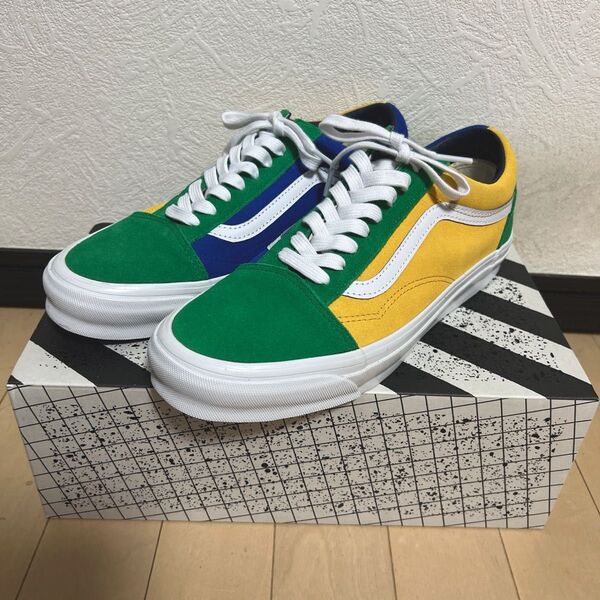 VANS Og Old Skool グリーン×イエロー 27.5cm アナハイム スニーカー
