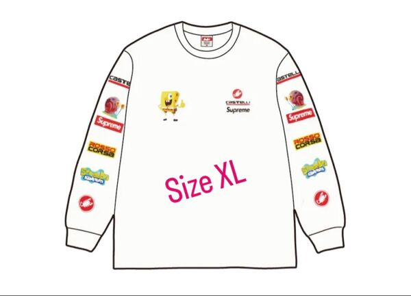 Supreme x SpongeBob Castelli Racing L/S Tee "White"