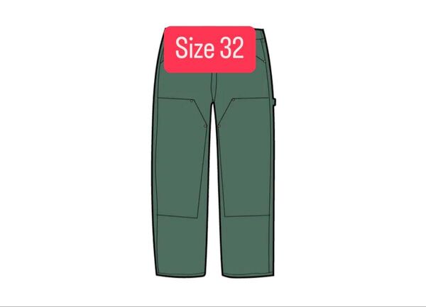 Supreme Worn Double Knee Painter Pant "Green"