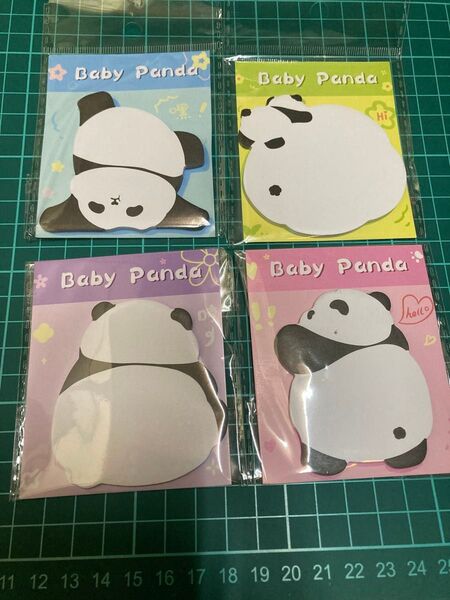 【海外文具】Baby Panda 付箋 4点セット
