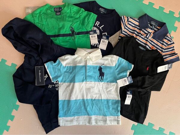 未使用タグ付き★POLO RALPH LAUREN ポロラルフローレン★キッズ2T、24M、ポロシャツ、パーカ、半袖、長袖、6点