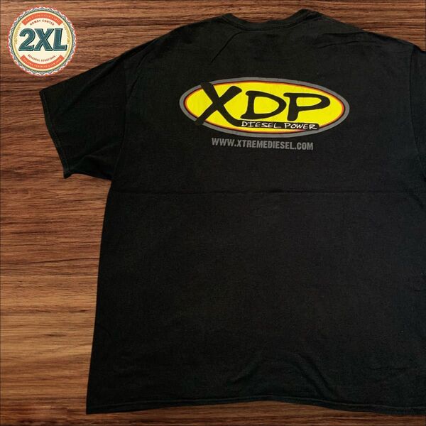 【US古着】ギルダン ブラック 2XL XDP Tシャツ 半袖 バックプリント メンズ レディース