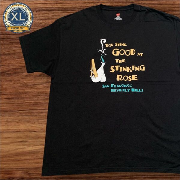 【US古着】ヘインズ ブラック XL グッドデザイン ガーリック ニンニク Tシャツ 半袖 プリント メンズ レディース