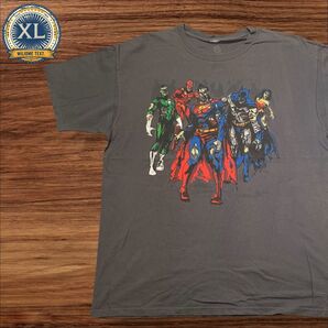 【US古着】DCコミック ダークグレー XL アメコミ Tシャツ 半袖 プリント メンズ レディース