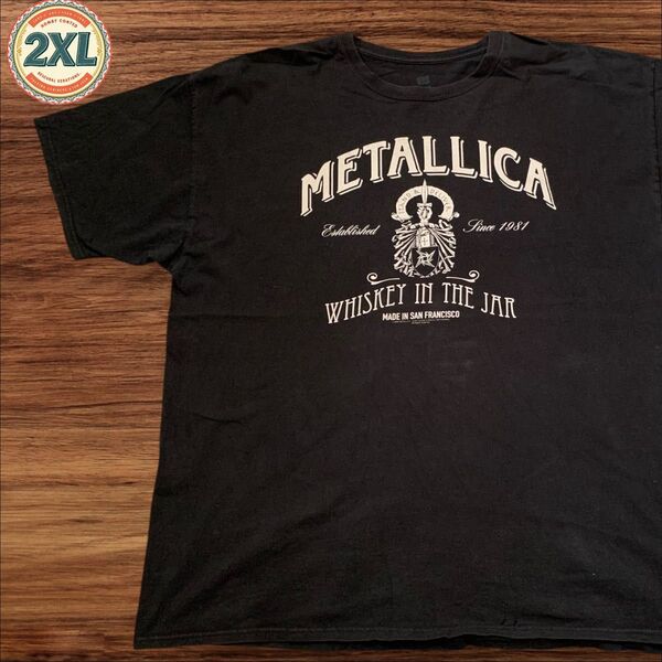 【US古着】メタリカ METALLICA ブラック 2XL バンT バンド Tシャツ 半袖 プリント メンズ レディース