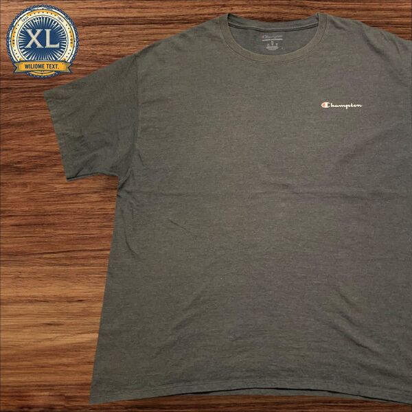 【US古着】チャンピオン ダークグレー XL Tシャツ 半袖 プリント メンズ レディース