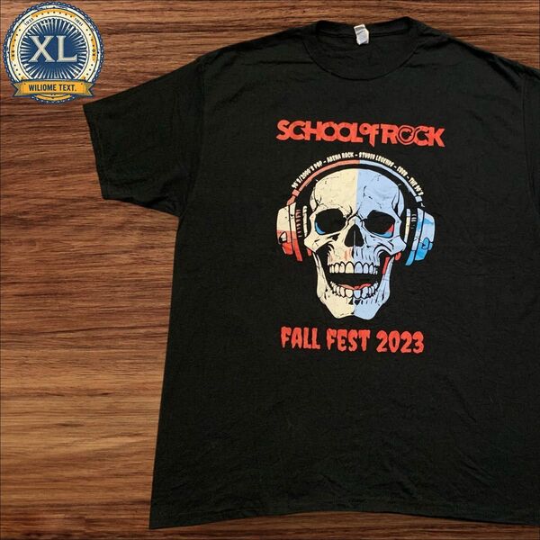 【US古着】ジャージーズ ブラック XL フェス ロック ドクロ スカル Tシャツ 半袖 プリント メンズ レディース