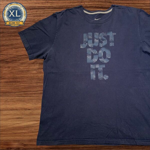 【US古着】ナイキ Nike ネイビー XL スポーツ Tシャツ 半袖 プリント メンズ レディース
