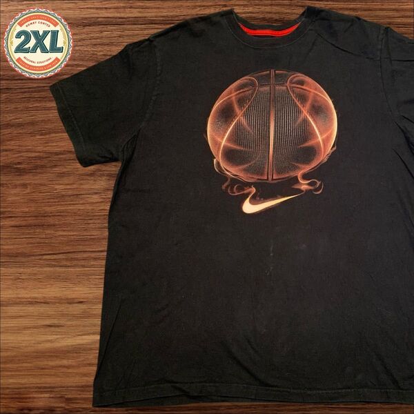 【US古着】ナイキ Nike ブラック 2XL スポーツ Tシャツ 半袖 プリント メンズ レディース